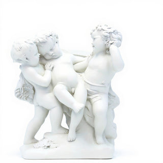 Franciscan Cherubs Statue - 23-inch — Flat White finish