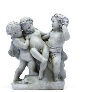 Franciscan Cherubs Statue - 23-inch — Mossy Green finish