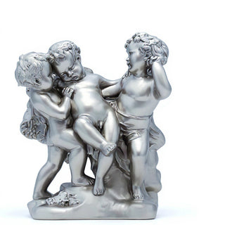 Franciscan Cherubs Statue - 23-inch — Silver finish