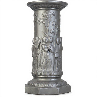 Musical Cherubs Pedestal - 22-inch — Aged Silver finish