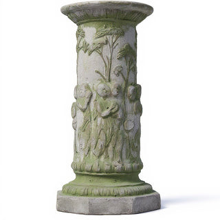 Musical Cherubs Pedestal - 22-inch — Mossy Green finish