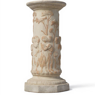 Musical Cherubs Pedestal - 22-inch — Museum Terracotta finish