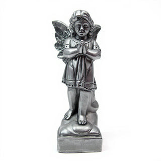 Overseeing Angel Statue - 18.5-inch — Aged Silver finish