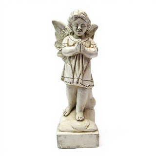 Overseeing Angel Statue - 18.5-inch — Antique White finish