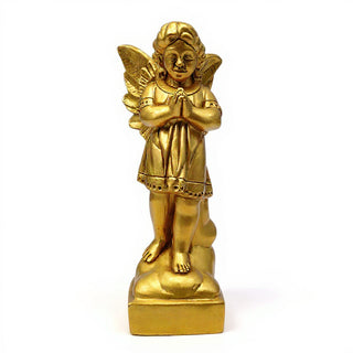 Overseeing Angel Statue - 18.5-inch — Deep Gold finish
