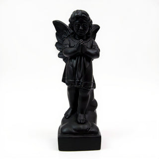 Overseeing Angel Statue - 18.5-inch — Flat Black finish