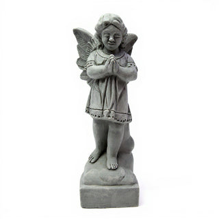 Overseeing Angel Statue - 18.5-inch — Limestone finish