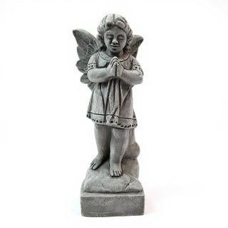 Overseeing Angel Statue - 18.5-inch — Old Stone finish