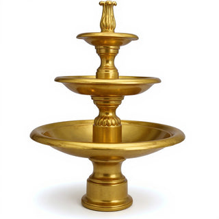 Balustrade III Tier Fountain - 68-inch — Antique Gold finish