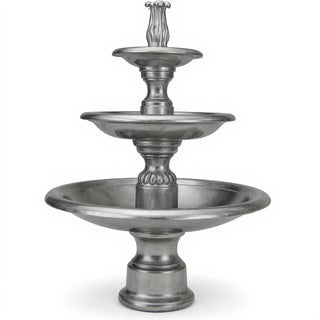 Balustrade III Tier Fountain - 68-inch — Antique Silver finish