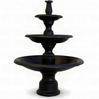 Balustrade III Tier Fountain - 68-inch — Dusted Black finish