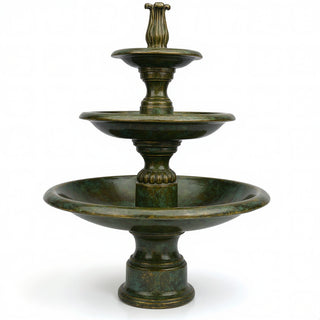 Balustrade III Tier Fountain - 68-inch — Green Bronze finish