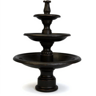 Balustrade III Tier Fountain - 68-inch — Iron finish
