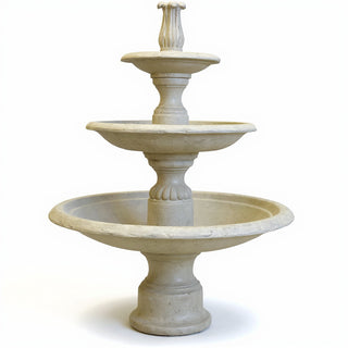 Balustrade III Tier Fountain - 68-inch — Museum Terracotta finish