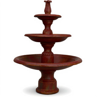 Balustrade III Tier Fountain - 68-inch — Rust finish