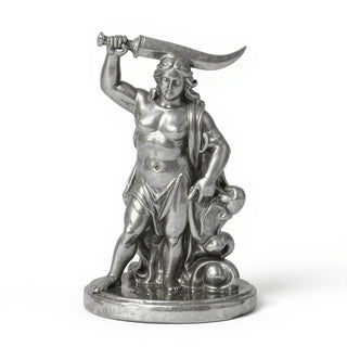 Rectangular Cherub Planter — Aged Silver finish