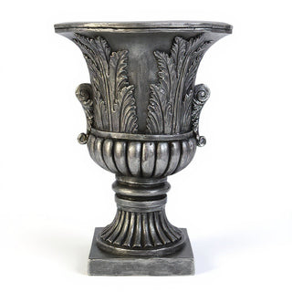 Acanthus Leaf Urn Planter - 30-inch — Aged Silver finish