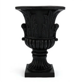Acanthus Leaf Urn Planter - 30-inch — Dusted Black finish