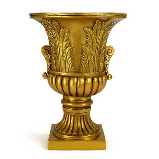 Acanthus Leaf Urn Planter - 30-inch — Deep Gold finish
