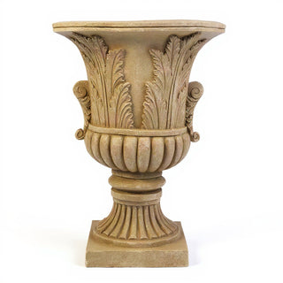Acanthus Leaf Urn Planter - 30-inch — Dusted Sand finish