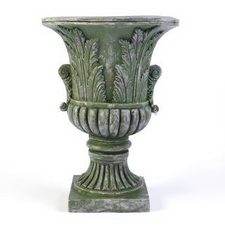Acanthus Leaf Urn Planter - 30-inch — Mossy Green finish