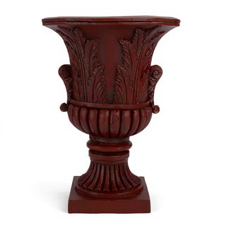 Acanthus Leaf Urn Planter - 30-inch — Rust finish