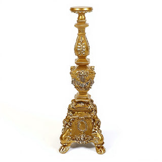 Ornate Candleholder - 33-inch — Antique Gold finish