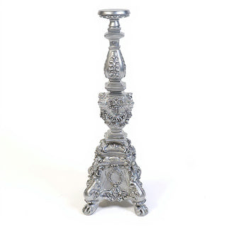 Ornate Candleholder - 33-inch — Antique Silver finish