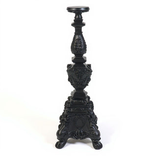 Ornate Candleholder - 33-inch — Flat Black finish