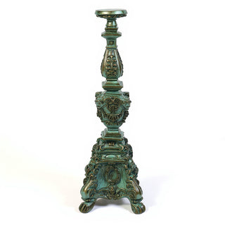 Ornate Candleholder - 33-inch — Green Bronze finish
