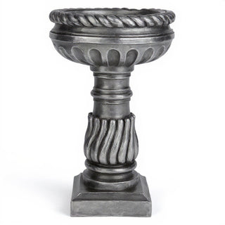 Roma Birdbath - 25-inch — Aged Silver finish