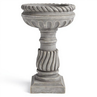 Roma Birdbath - 25-inch — Antique Stone finish