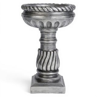 Roma Birdbath - 25-inch — Antique Silver finish
