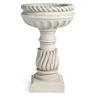 Roma Birdbath - 25-inch — Antique White finish