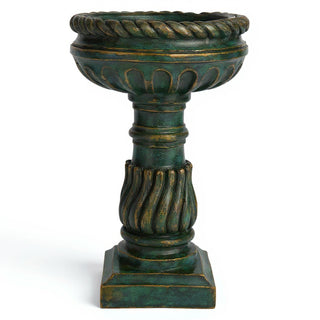 Roma Birdbath - 25-inch — Green Bronze finish