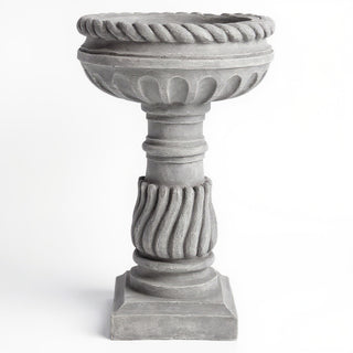 Roma Birdbath - 25-inch — Limestone finish