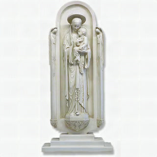 Blessed Virgin Shrine Wall Statue - 46-inch - Realistic Color - Hand-Painted