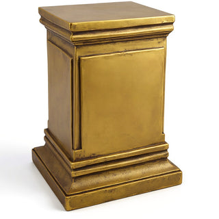 Rectangular Panel Pedestal - 18-inch — Antique Gold finish