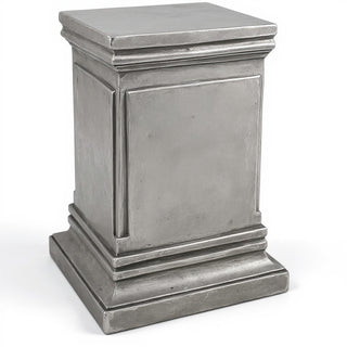 Rectangular Panel Pedestal - 18-inch — Aged Silver finish
