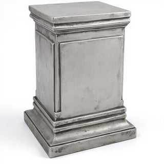 Rectangular Panel Pedestal - 18-inch — Antique Silver finish