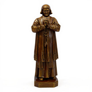 Saint John Vianney Statue - 13-inch — Bronze finish