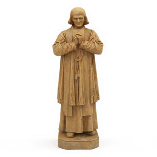 Saint John Vianney Statue - 13-inch — Dusted Sand finish