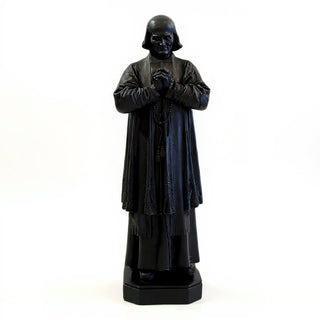 Saint John Vianney Statue - 13-inch — Flat Black finish