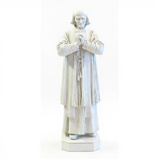 Saint John Vianney Statue - 13-inch — Flat White finish