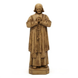 Saint John Vianney Statue - 13-inch — Gothic Stone finish