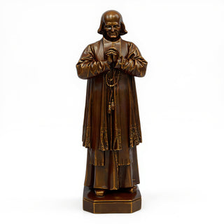 Saint John Vianney Statue - 8-inch — Bronze finish