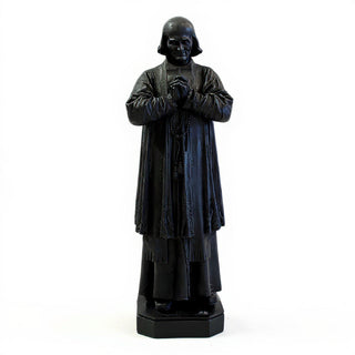 Saint John Vianney Statue - 8-inch — Dusted Black finish