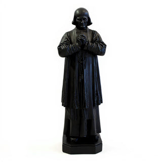 Saint John Vianney Statue - 8-inch — Flat Black finish