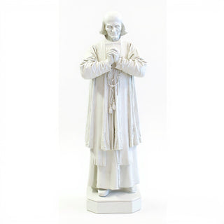 Saint John Vianney Statue - 8-inch — Flat White finish