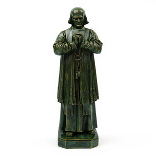 Saint John Vianney Statue - 8-inch — Green Bronze finish